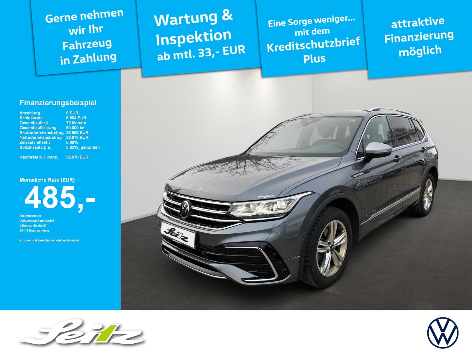Volkswagen Tiguan Allspace 2.0 TDI R-Line 4Motion AHK. Navi