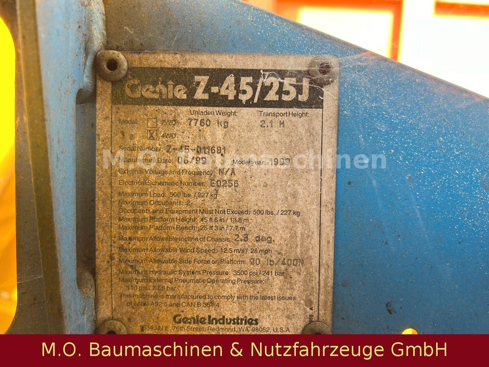 Fahrzeugabbildung Genie Z 45/25 J / 16m / Arbeitsbühne / 4x4 / Diesel