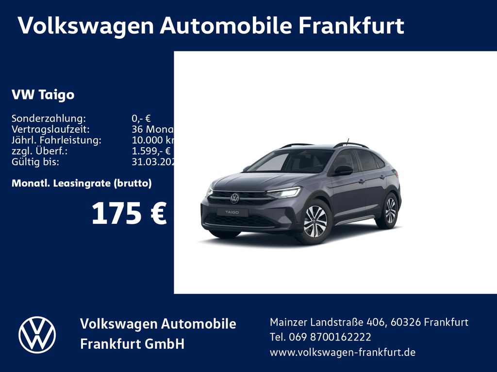 Volkswagen Taigo Life 1,0 l TSI OPF 70 kW (95 PS) 5 -Gang