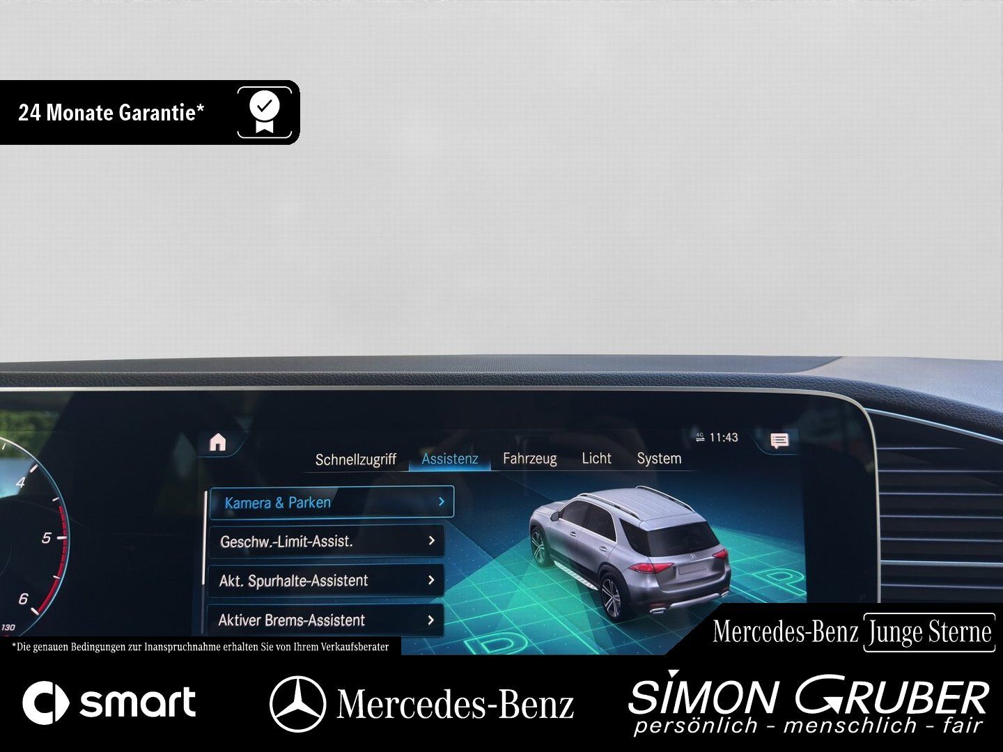 Fahrzeugabbildung Mercedes-Benz GLE 300 d 4M AMG Night Pano Burm 360 AHK LED 20"