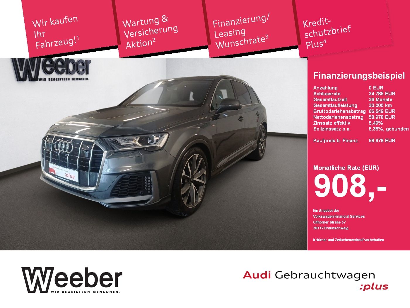 Audi Q7 quattro S line *LEDER*PANO*360° CAM*APP CONNE
