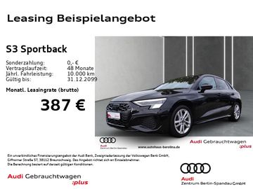 Audi Leasingangebot: Audi S3 Sportback *MATRIX*B&O*Opt.-Schwarz+*NAV+*ACC*