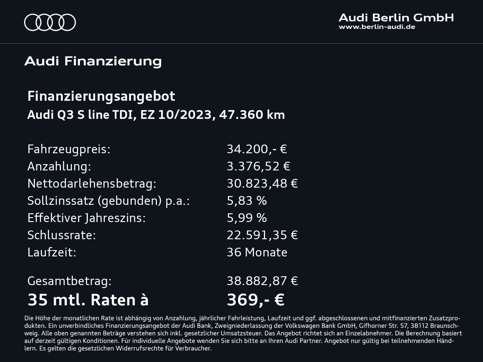 Audi Q3 S line 35 TDI S tr. AHK LED RFK VIRTUAL foto 4