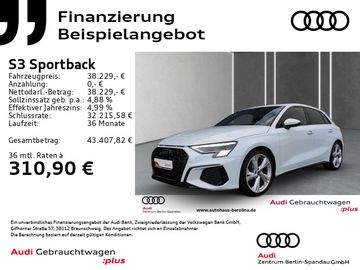 Audi Leasingangebot: Audi S3 Sportback *MATRIX*B&O*NAV+*Opt.-Schwarz+*ACC*