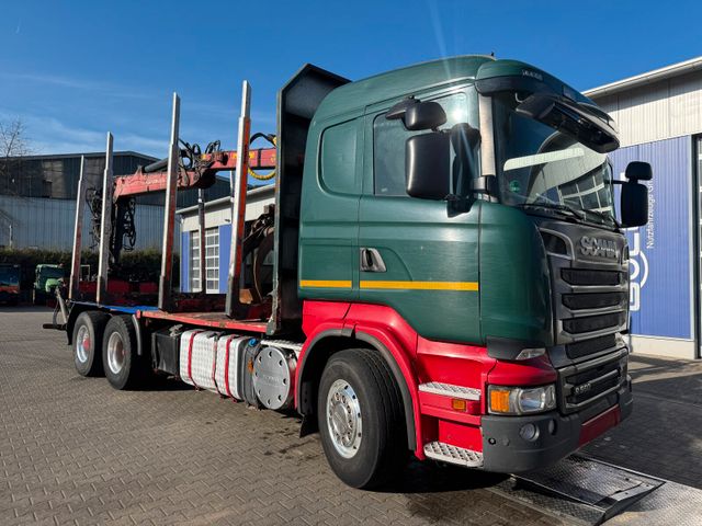 Scania R560 6x4 Holztransport Kran LOGLIFT HIAB 140S79R