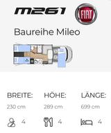 Benimar Mileo 261 Northautokapp -Dachklima -Markise - Offers