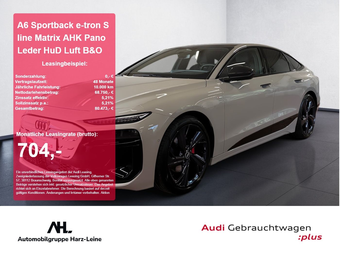 Audi A6 Sportback e-tron S line Matrix AHK Pano Leder