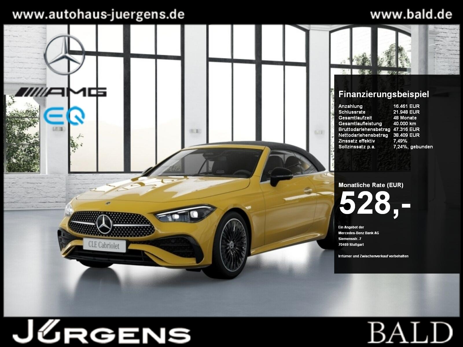 Mercedes-Benz CLE 220 d Cabrio AMG+AHK+Burm3D+Memo+Distr+Night