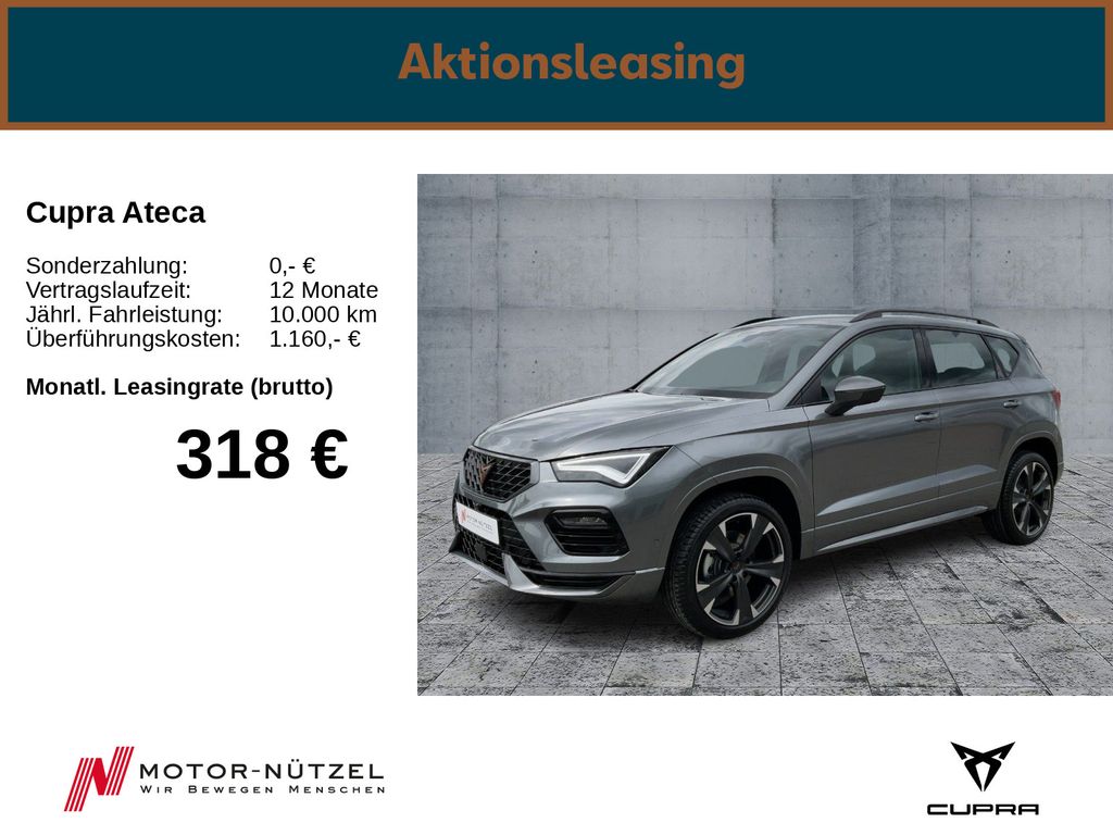 Cupra Ateca 150PS/ DSG/ AHK/ ek.Heckkl./ SHZ/ RFK/ ACC