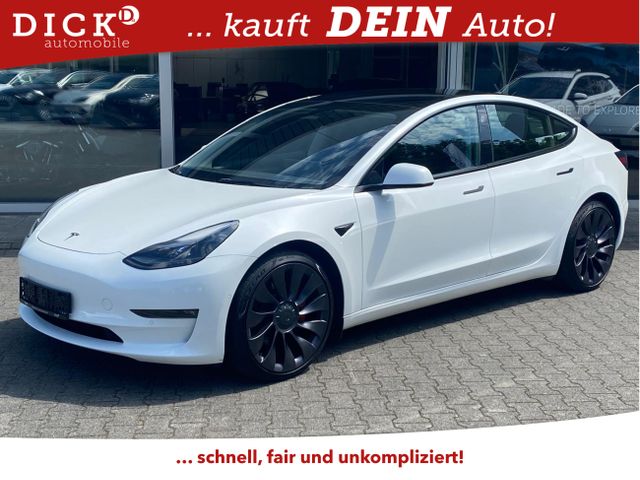 TESLA Model 3 PERFORM AWD PANO+NAVI+STDHZ+LED+SHZ+KAM+