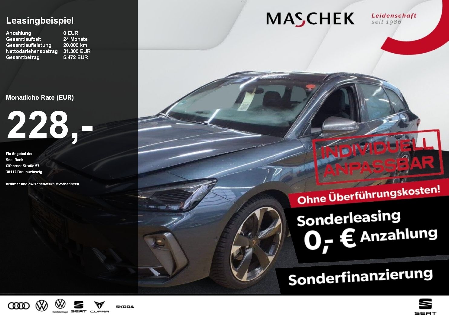 Cupra Leon ST Sonderleasing 1.5 eTSI Navi RearView Sit