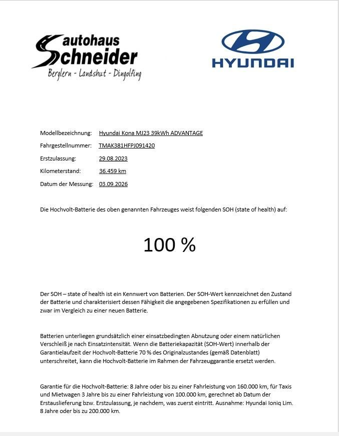 Hyundai 39kWh ADVANTAGE NAVI/LED/KAMERA/DAB+ imagem 2