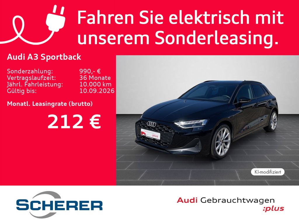 Audi A3 Sportback TFSI e S tronic LED RFK Sportsitze