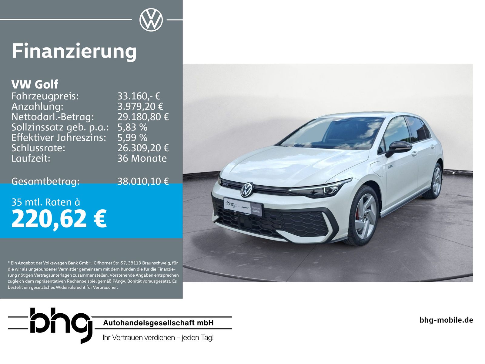 Volkswagen Golf GTE 1,5l eHybrid
