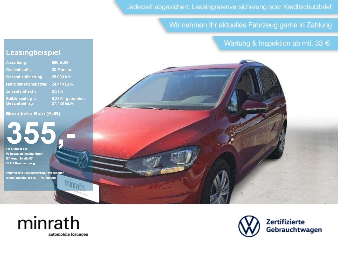 Volkswagen Touran 2.0 TDI BMT Active APP+DAB+AHK+PANO+ACC