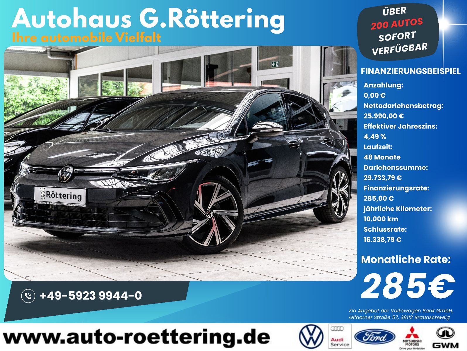 Fahrzeugabbildung Volkswagen Golf VIII R-Line 1.5 eTSI LED+APP+SHZ+18"