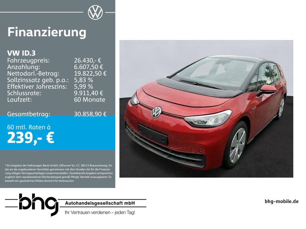 ID.3 Pro Performance 58 Wärmepumpe Netzlade Navi