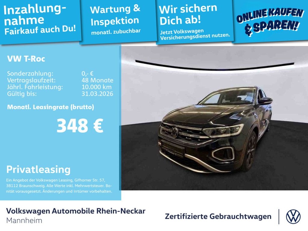 T-Roc 1.5 TSI Style DSG Navi Standheizung AHK uv