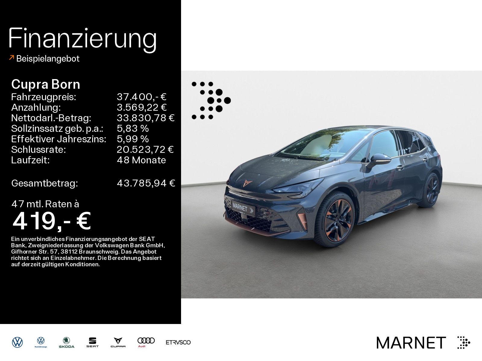 Cupra Born 140 kW (190 PS) 58 kWh *GJR*NAVI*EDGE*