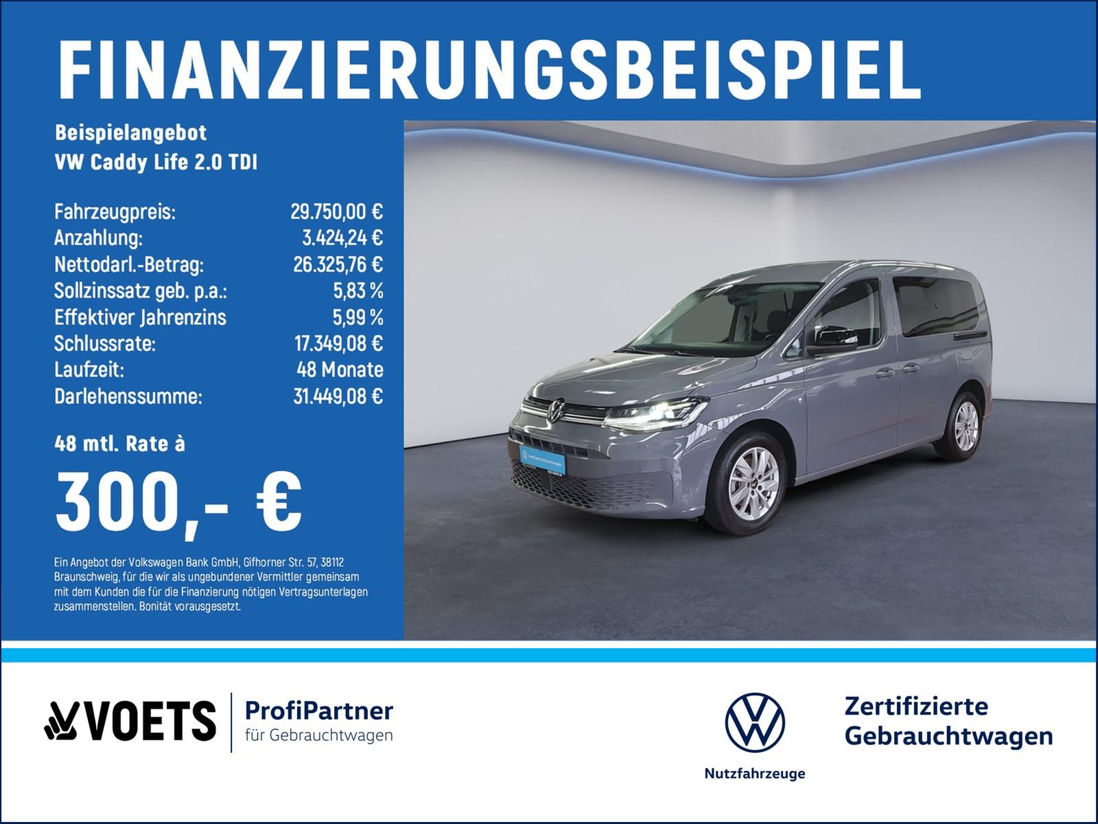 Volkswagen Caddy Life 2.0 TDI LED+RearView+SHZ