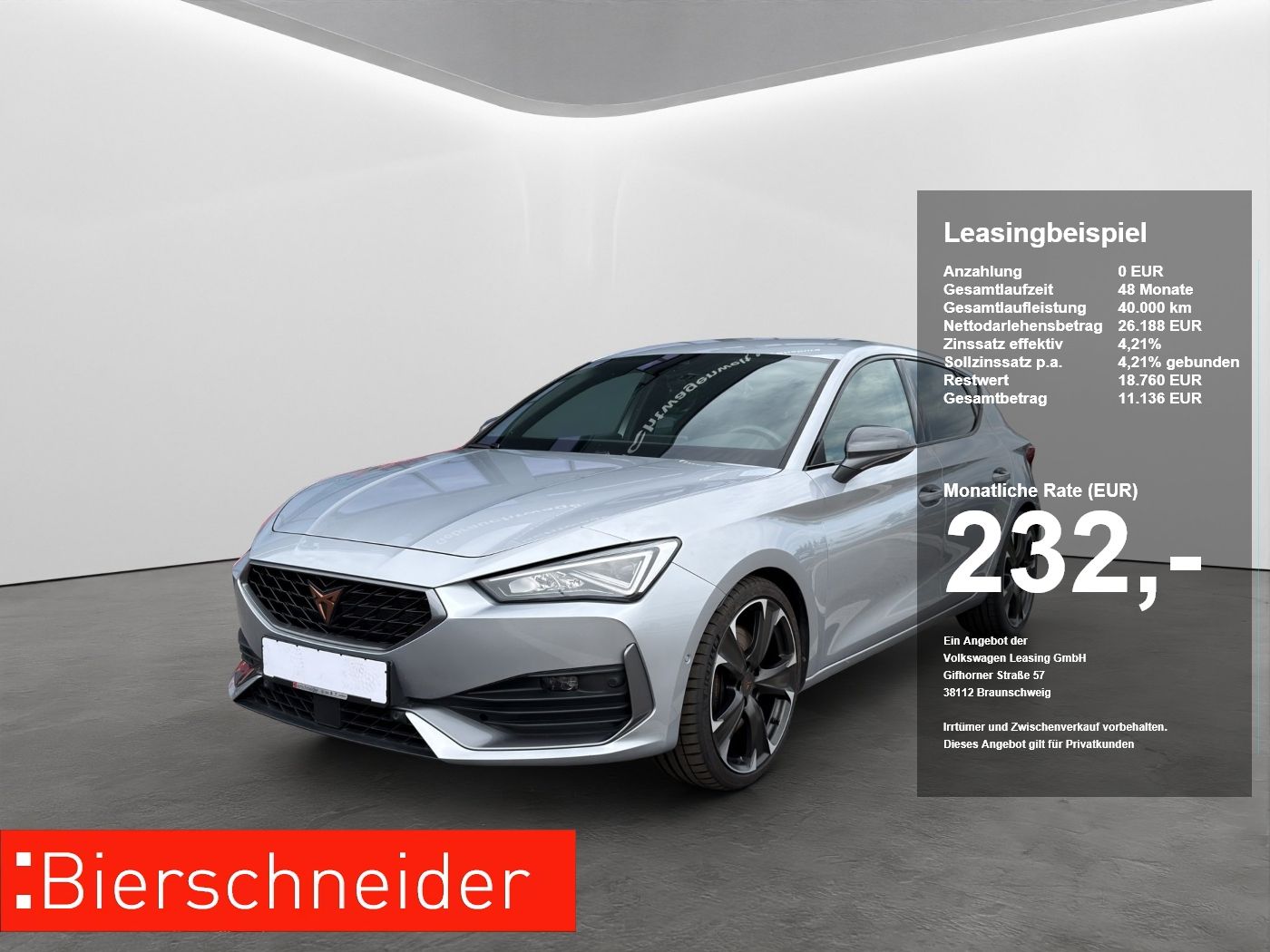 Cupra Leon 2.0 TSI DSG LED NAVI PARKLENK SOUND SHZ KEY