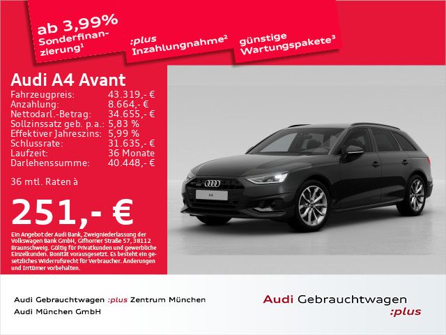 Audi A4 Avant 40 TDI qu. S tronic advanced ACC/Virtua