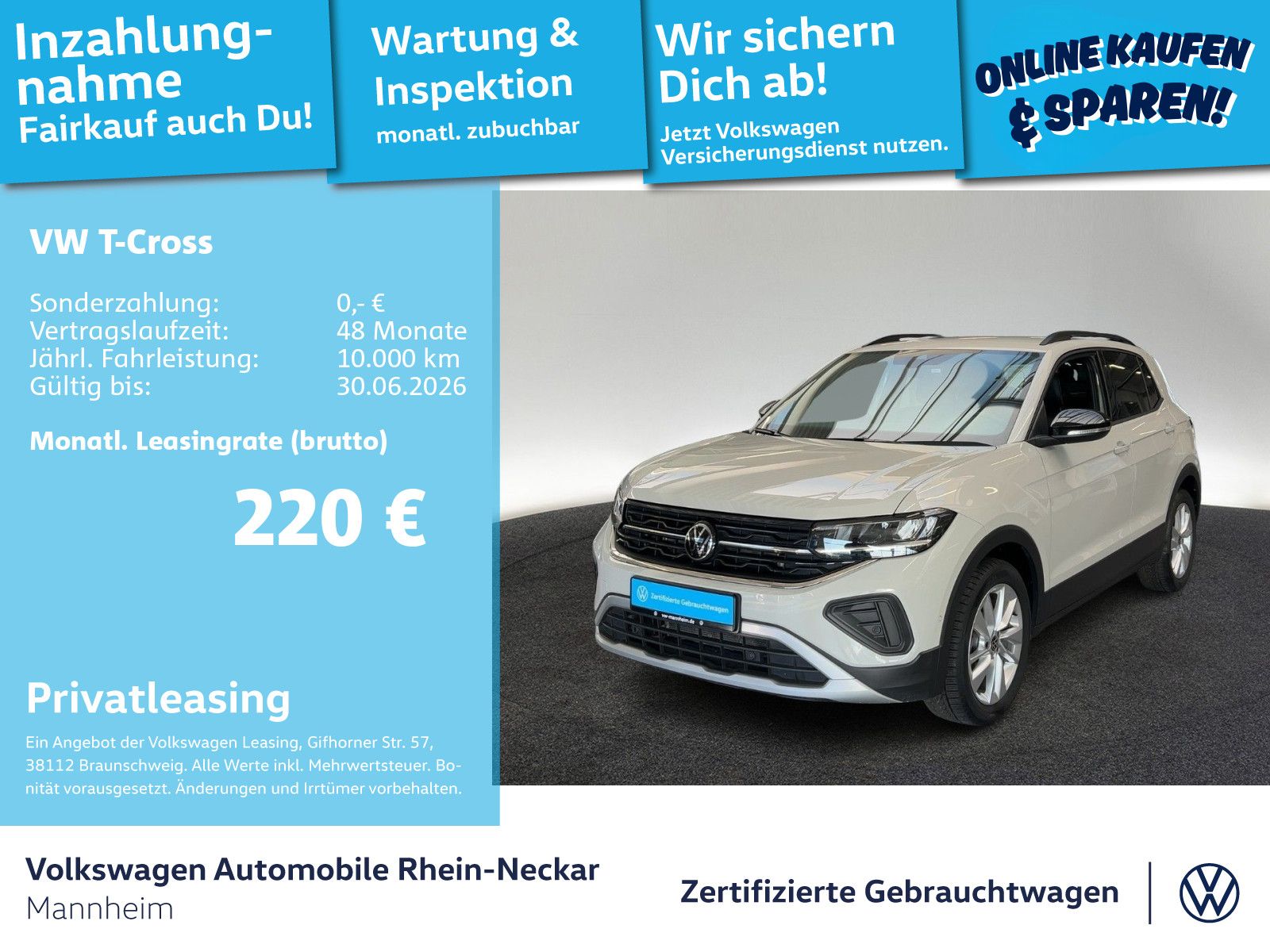 Volkswagen T-Cross 1.0 TSI GOAL DSG Navi AHK LED uvm