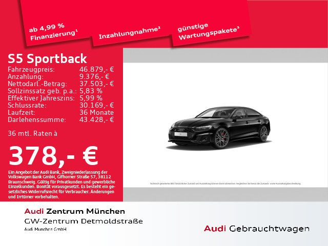 Audi S5 Sportback TDI qu. S-Sitze/Pano/Matrix/HUD/B&O