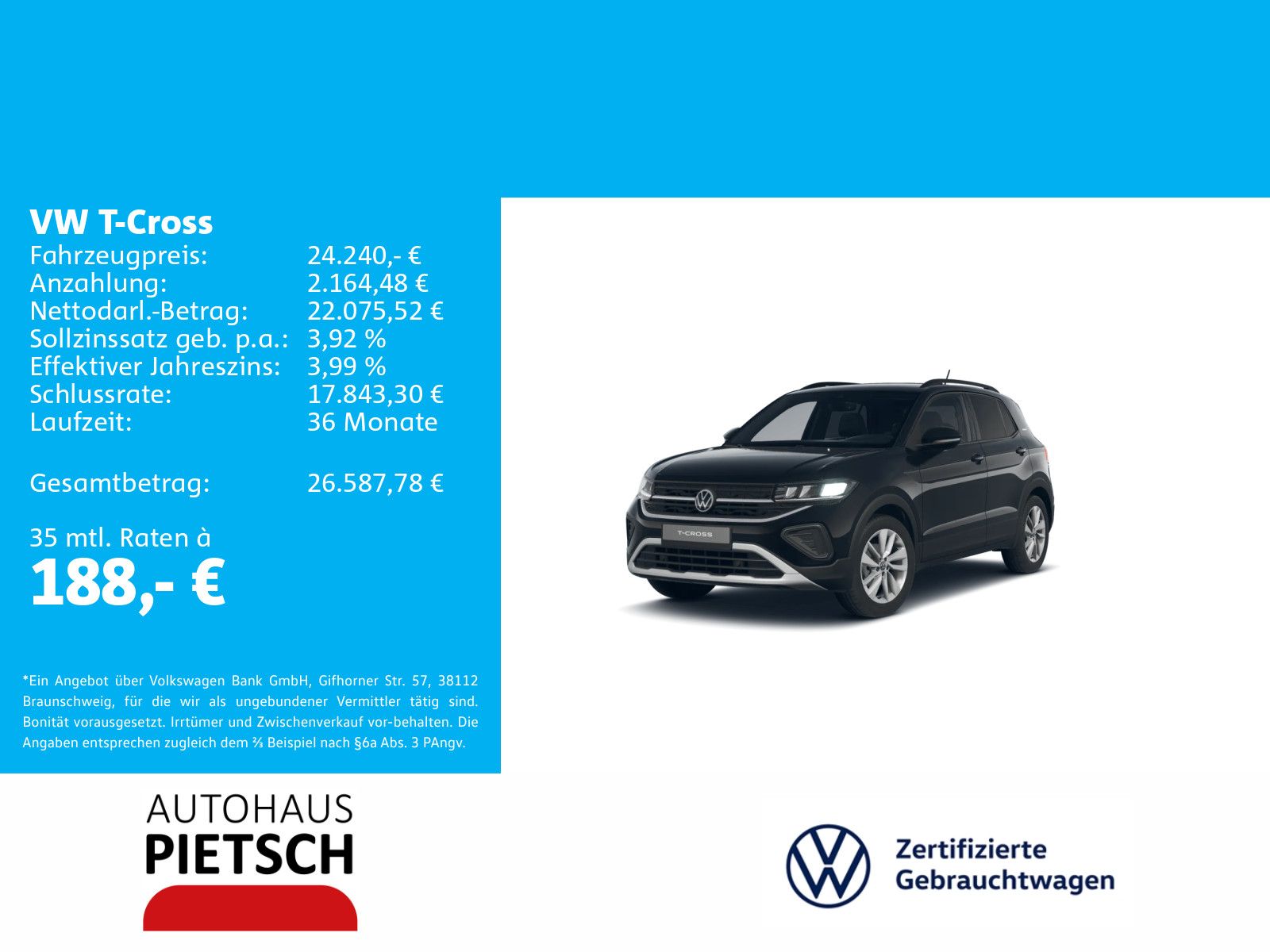 Volkswagen T-Cross 1.0 TSI DSG Energy ACC LED AHK Navi foto 2