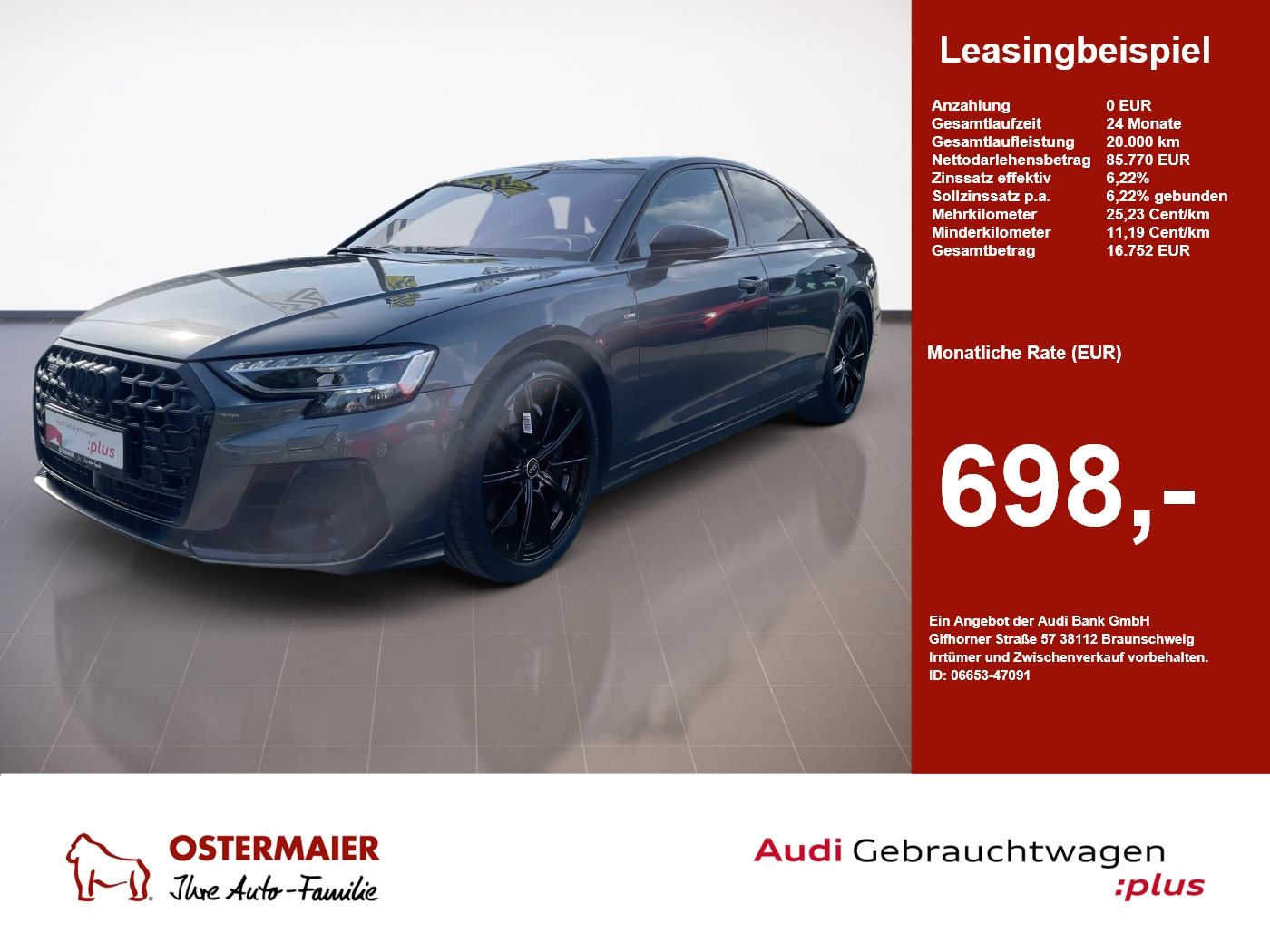 Audi A8 S-LINE ExP 60 TFSI NP:188tEUR! LEDER-EXKLUSIV