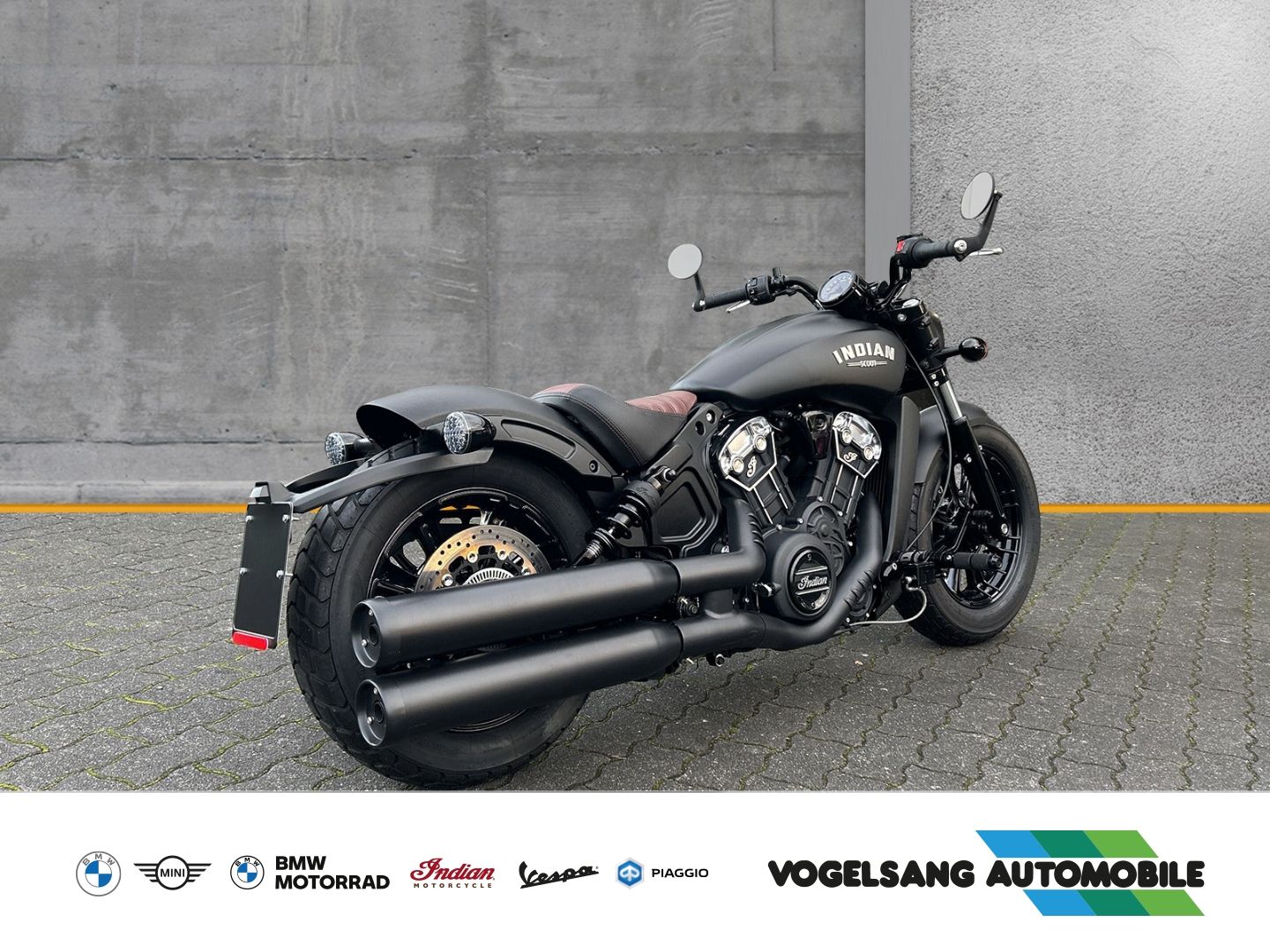 Fahrzeugabbildung Indian Scout Bobber, vorverlegte Fußrasten, ....