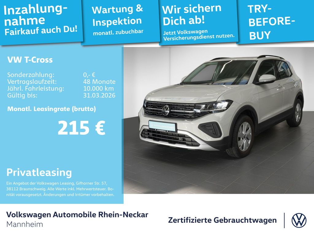 Volkswagen T-Cross 1.0 TSI life GAR2029 App-Connect PDC LED