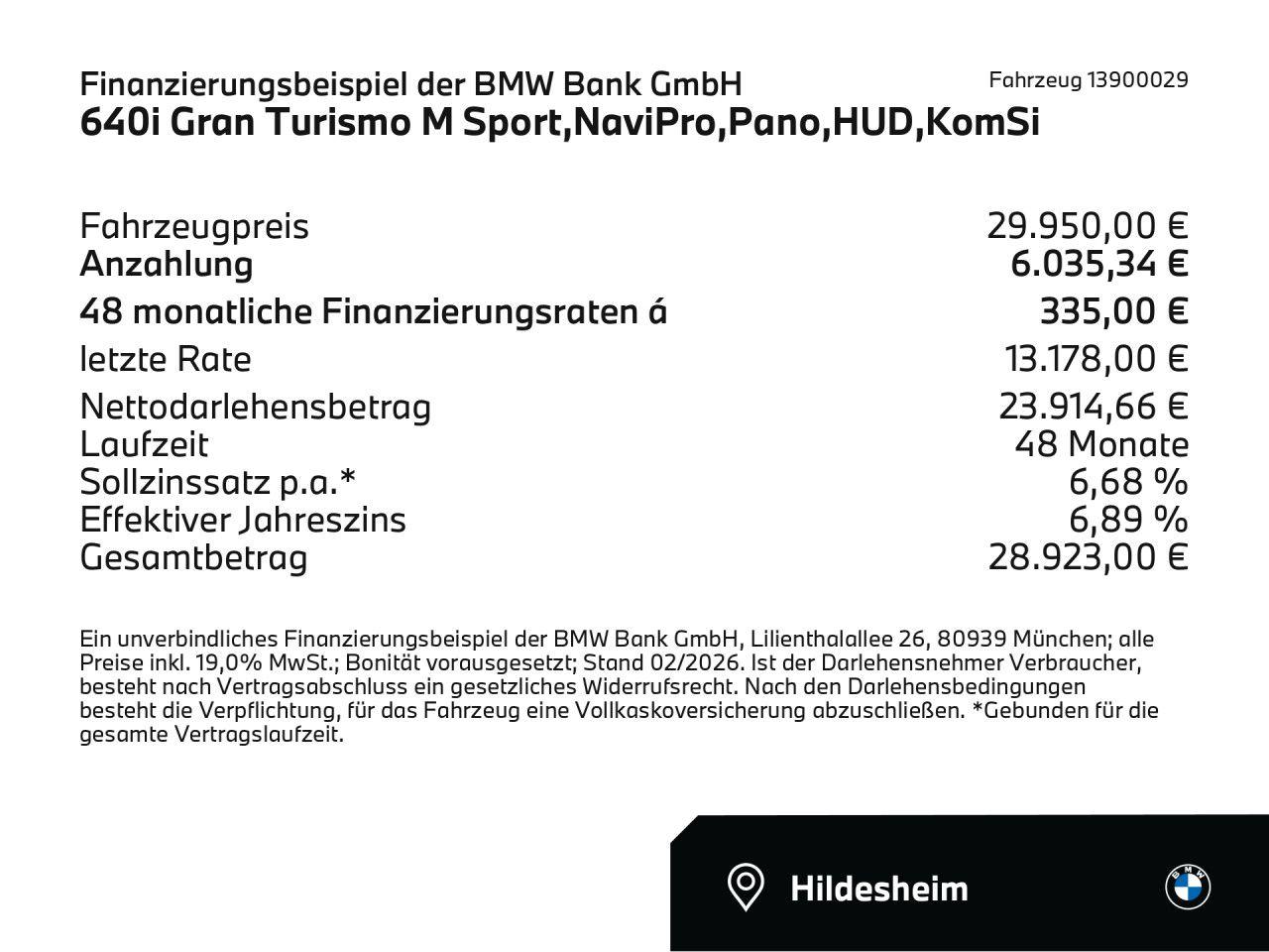 BMW 640i Gran Turismo M Sport,NaviPro,Pano,HUD,KomSi