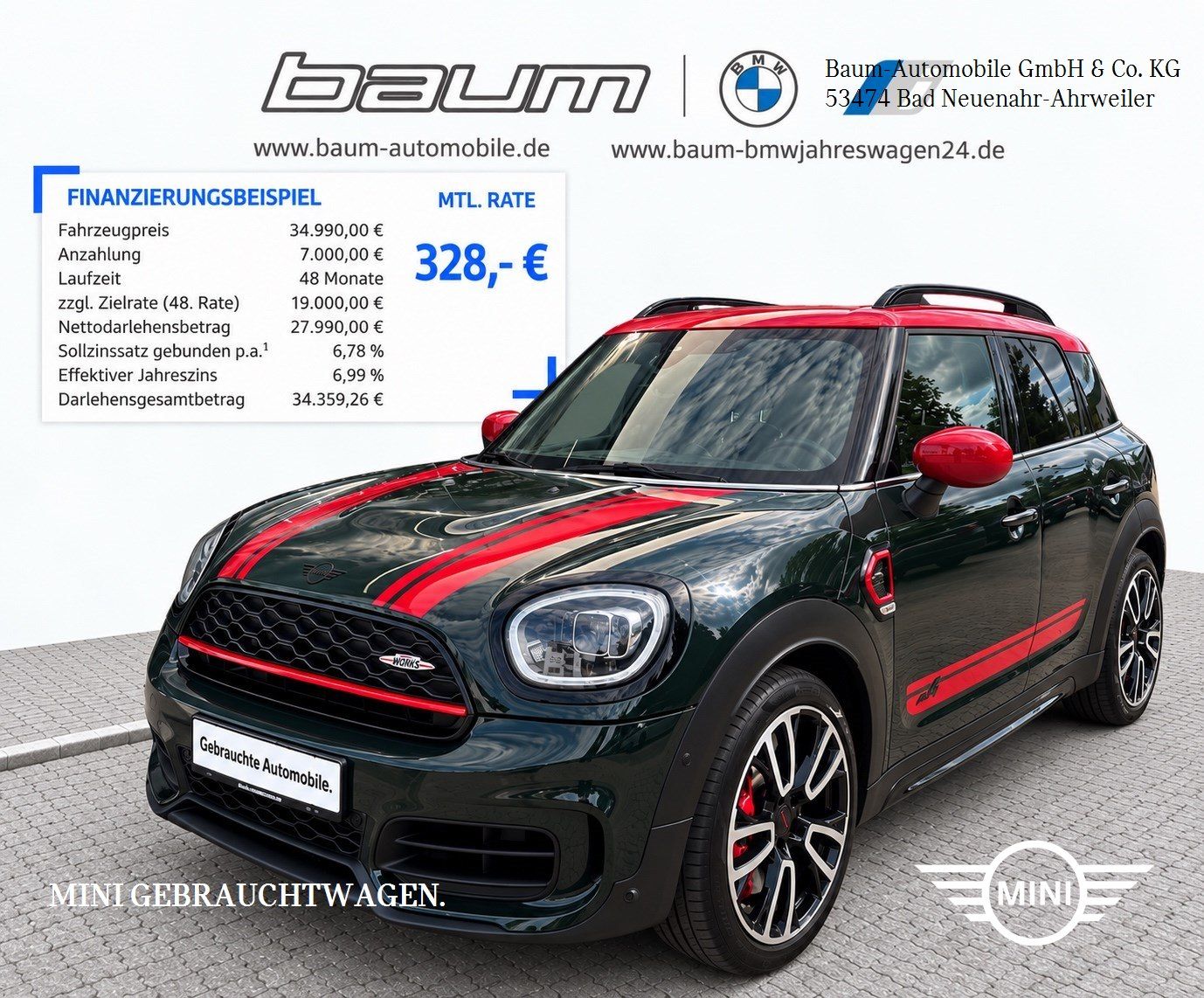 MINI John Cooper Works ALL4 Countryman Head-Up DAB