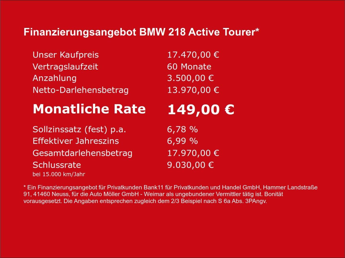 BMW 218 Active Tourer Advantage Navi El. Heckklappe, миниатюра 4