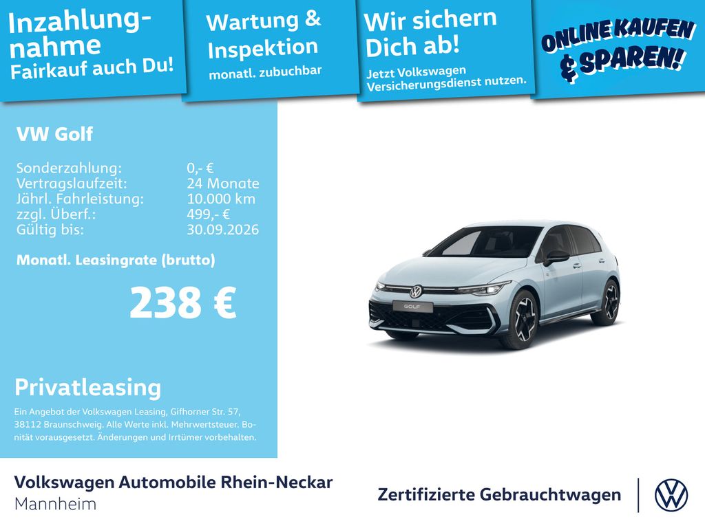 Golf VIII 1.5 eTSI R-Line DSG GAR2030 Navi Kamer