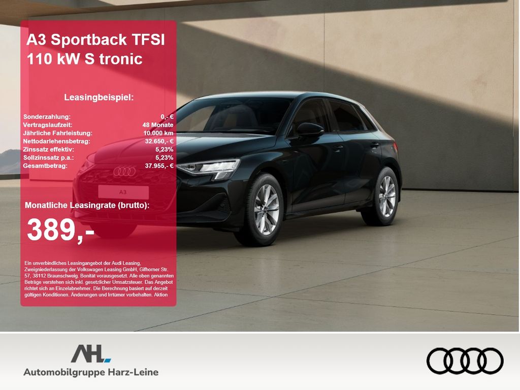 A3 Sportback TFSI 110 kW S tronic ACC AUT Kam.