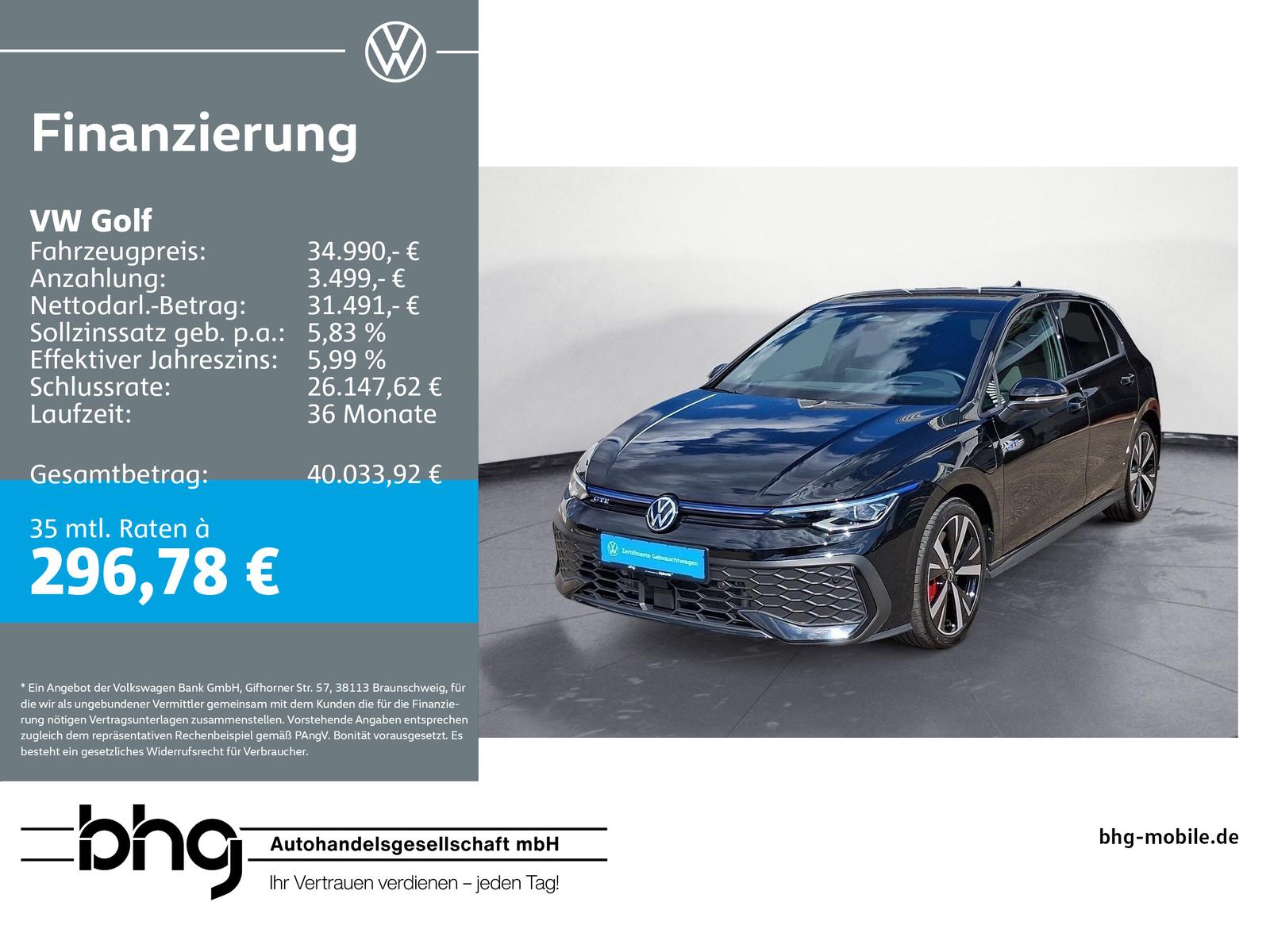Volkswagen Golf GTE eHybrid DSG Mode3 AHK MatrixLED HUD Nav