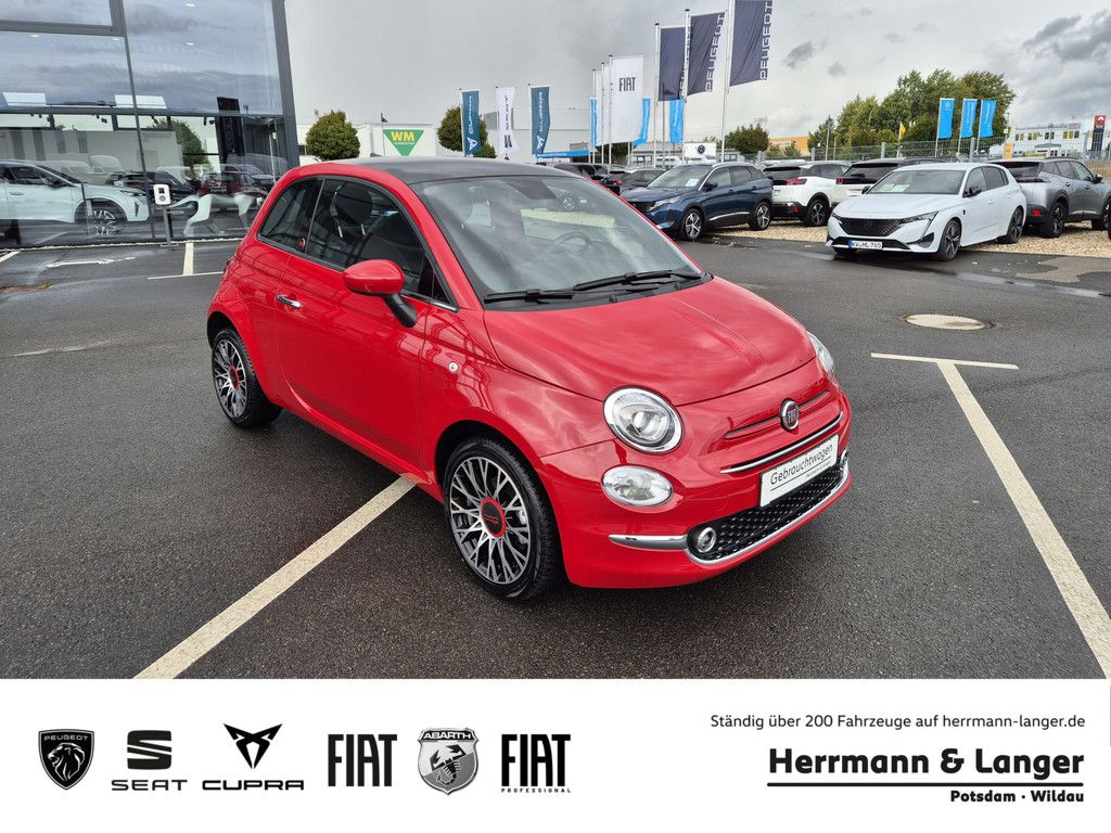 FIAT 500 1.0 Red Navi Glasdach