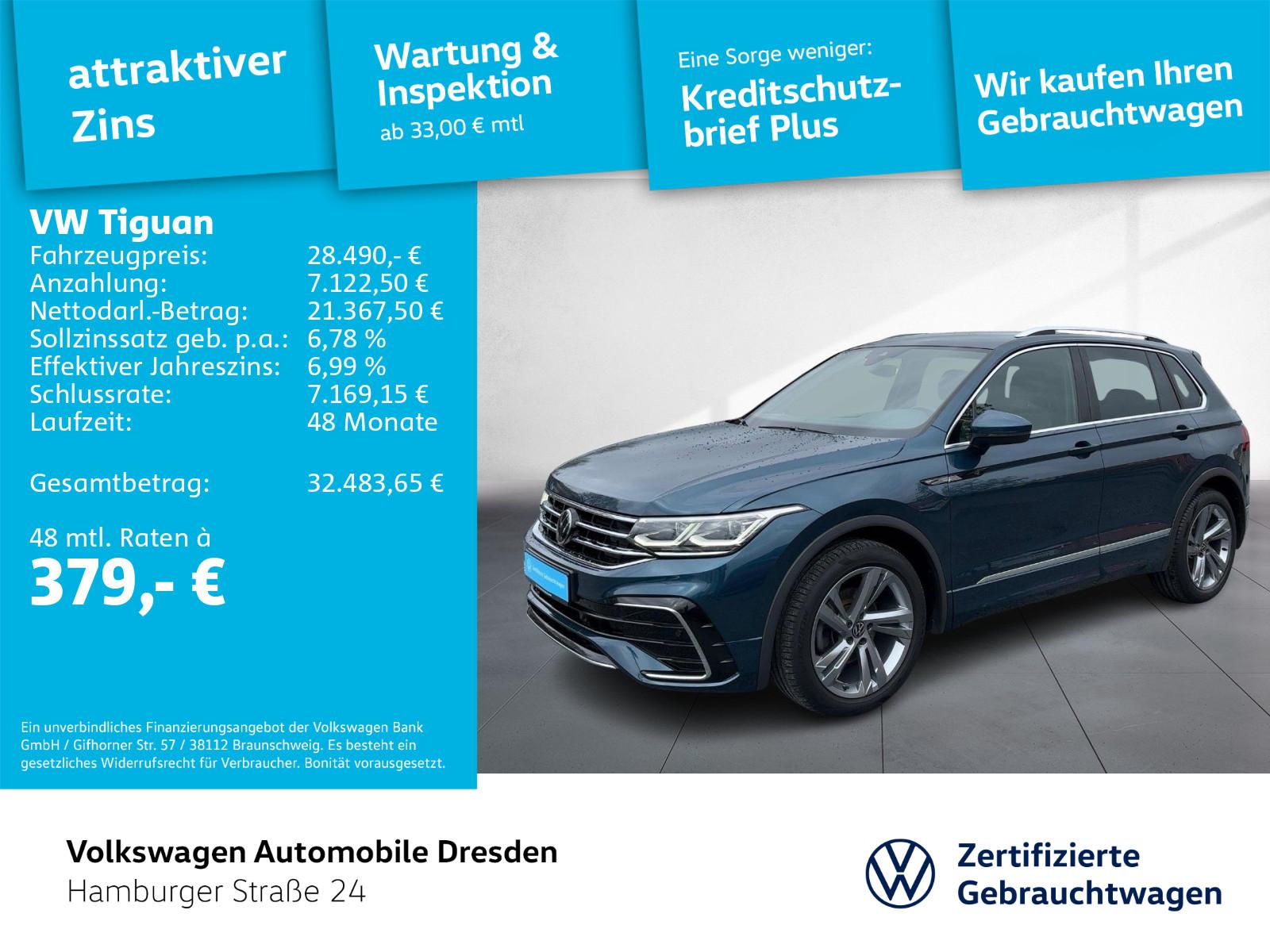 Volkswagen Tiguan R-Line 1.5 TSI NAV APP AHZV LANE LED