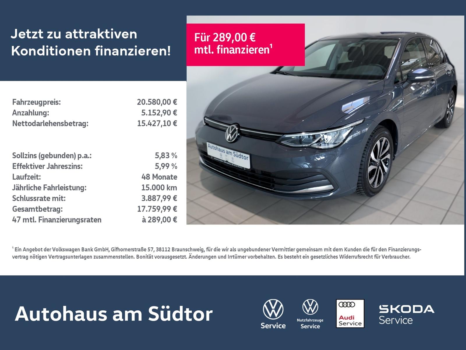 Volkswagen Golf VIII "ACTIVE" 2.0 TDI DSG | LED RFK ACC