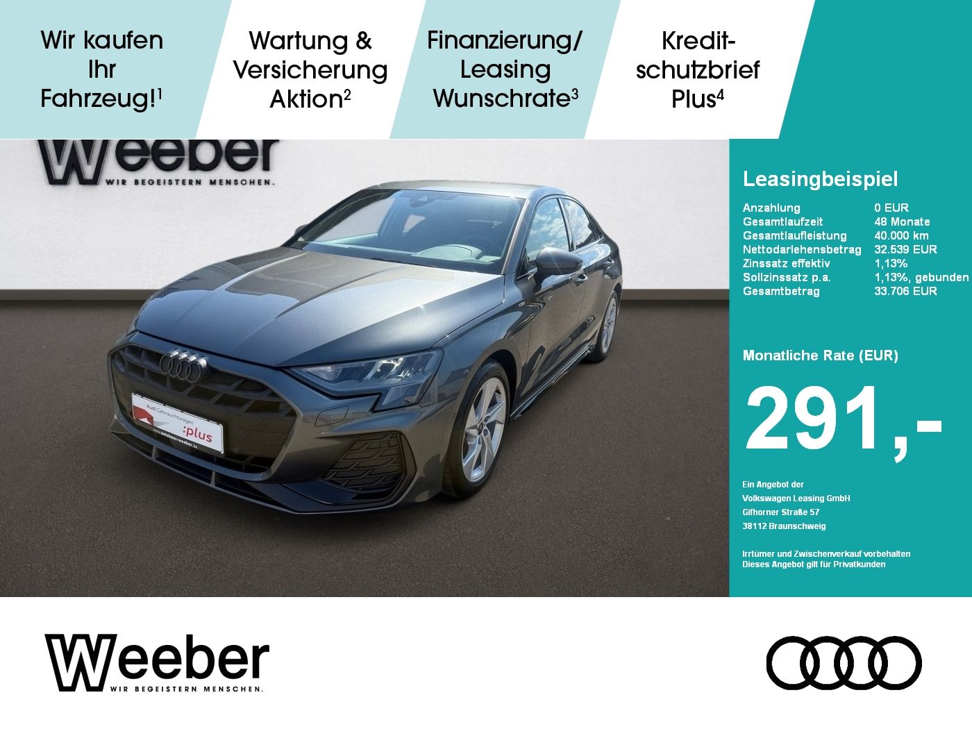 Audi A3 Lim S line AHK*NAVI*LED*BLACK-STYLE*5J GAR