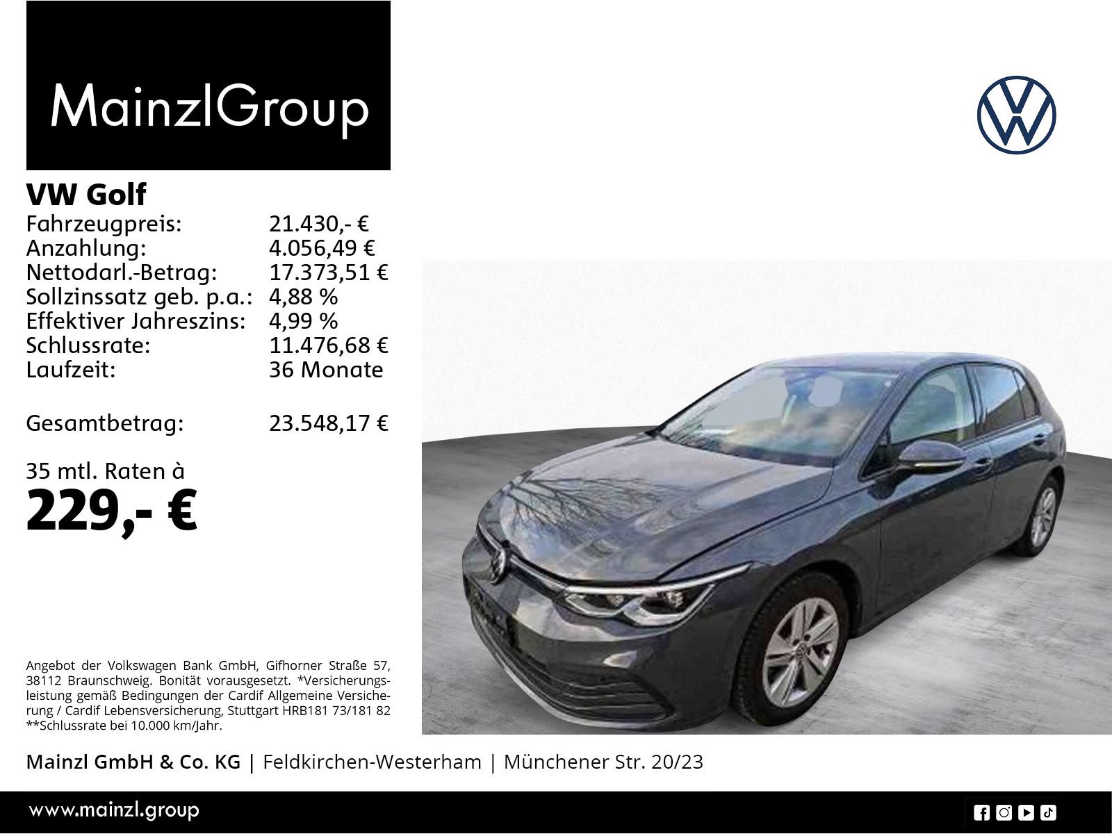 Volkswagen Golf 1.5 TSI Life LED Navi SHZ Virtual 2xPDC