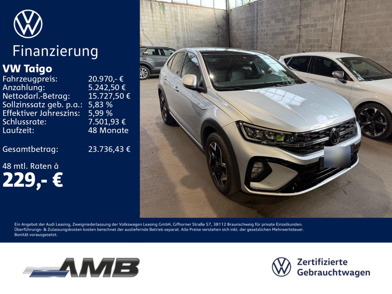 Volkswagen Taigo R-Line 1.0 TSI LED/IQ.Drive/Panodach