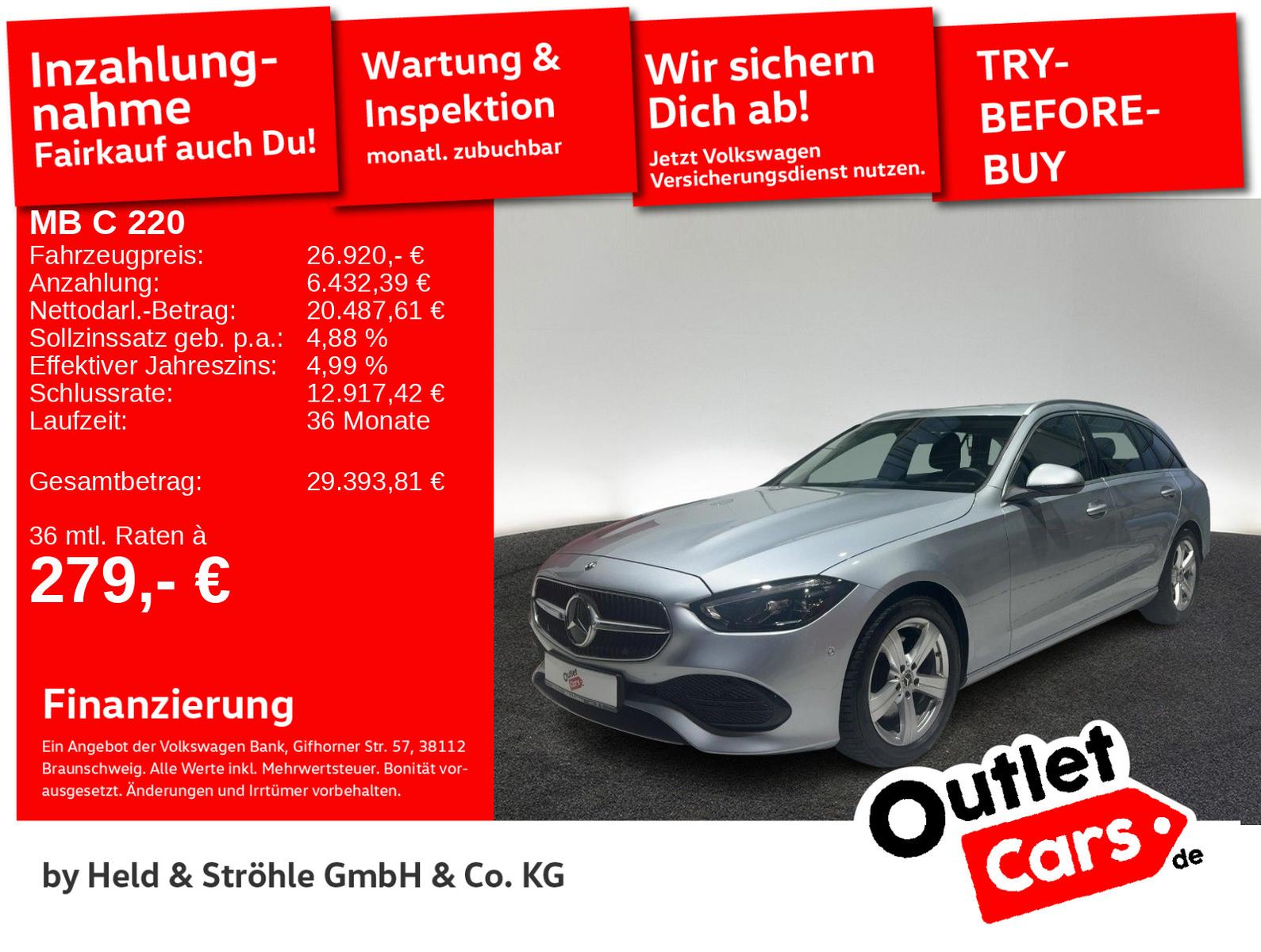 Mercedes-Benz C 220 d T Avantgarde AHK LED NAV E-KLAPPE PDC