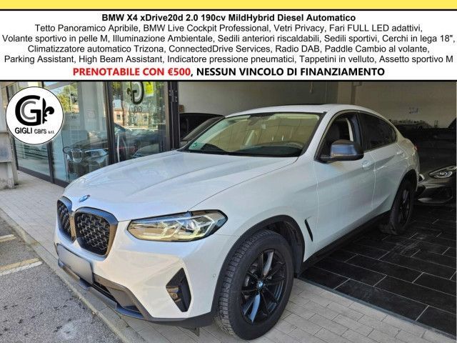 BMW X4 Xdrive 20d mhev Tetto cam Nav msport