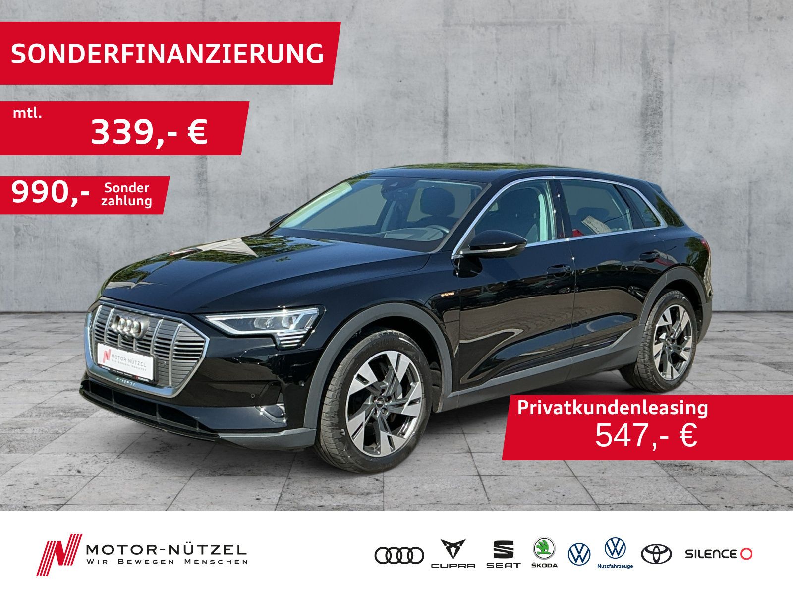 Audi e-tron 55 QU LEDER+MATRIX+NAVI+AIR+GRA+HuD+20Z.