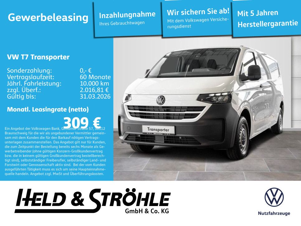 Volkswagen T7 Transporter Kasten 2.0 TDI LR KLIMA !AKTION!