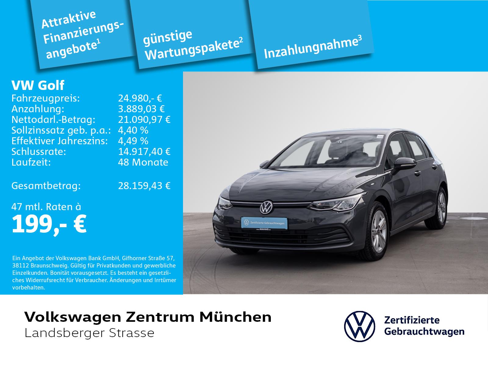 Volkswagen Golf VIII Life 2.0 TDI LED Navi ParkPilot RearVi