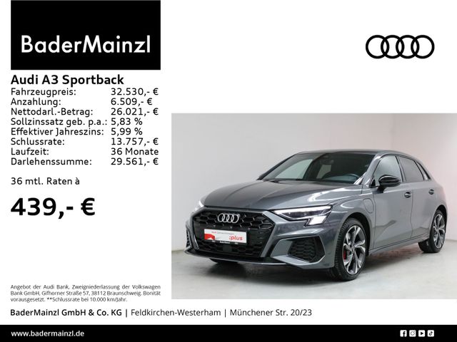 Audi A3 Sportback 45 TFSIe S line Matrix B&O Navi Kam